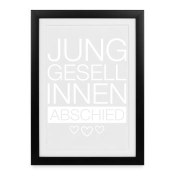 Hen Farewell Heart - Framed poster (27 × 37 cm) - black - Front
