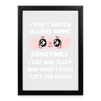 Anime - Framed poster (27 × 37 cm) - black - Front
