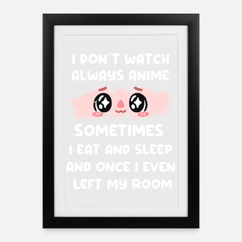 Anime - Framed poster (27 × 37 cm) - black