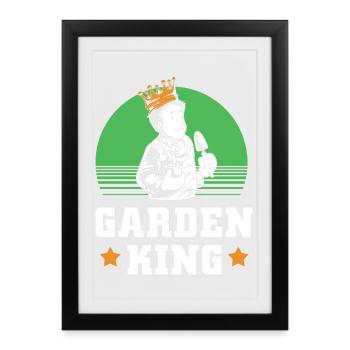 Cadeau de vers de compost - Affiche encadrée (27 × 37 cm) - noir - Devant