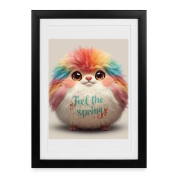 Feel the Spring Plush Critter - Framed poster (27 × 37 cm) - black - Front