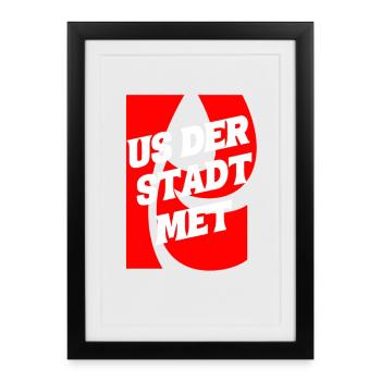 Nous de la ville avons rencontré K - Affiche encadrée (27 × 37 cm) - noir - Devant