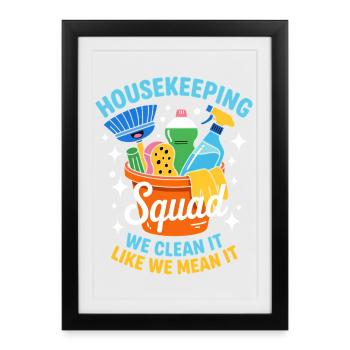 Funny Cleaning Design - Framed poster (27 × 37 cm) - black - Front