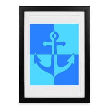 Ancre - Affiche encadrée (27 × 37 cm) - noir - Devant