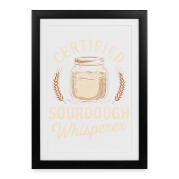 Chuchoteur certifié de levain - Affiche encadrée (27 × 37 cm) - noir - Devant