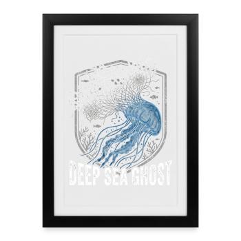 Fantôme en plastique des profondeurs marines - Affiche encadrée (27 × 37 cm) - noir - Devant