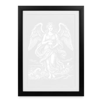 Seaborne Venus with Skull - Framed poster (27 × 37 cm) - black - Front