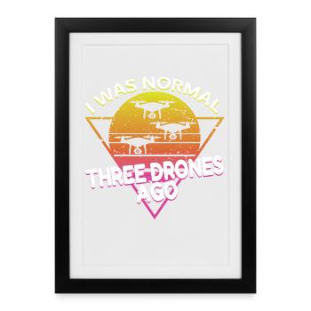 Drone Pilot Accessories Drone Pilot Drone Gift - Framed poster (27 × 37 cm) - black - Front