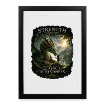 Dragon Friendship: Strength in Harmony - Framed poster (27 × 37 cm) - black - Front