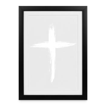 Christian Cross - Framed poster (27 × 37 cm) - black - Front
