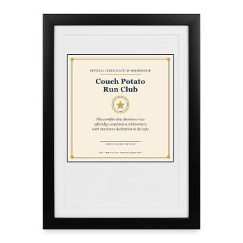 Club de course Couch Potato - Affiche encadrée (27 × 37 cm) - noir - Devant