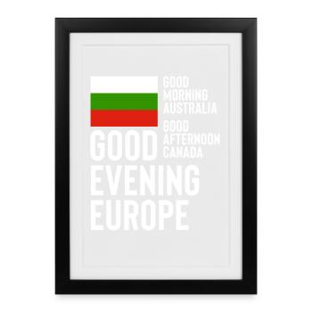 Eurovision Bulgarien - Gerahmtes Poster (27 × 37 cm) - Schwarz - Vorne