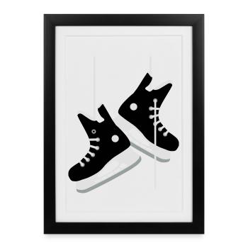 hockey skates - Framed poster (27 × 37 cm) - black - Front