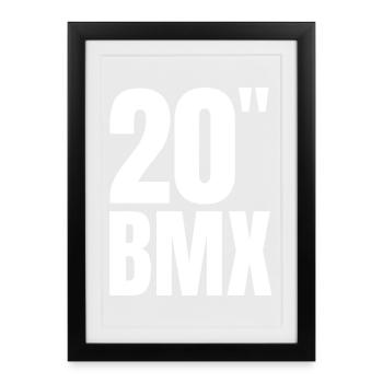 T-shirt BMX 20" pour les riders et les fans de freestyle - Affiche encadrée (27 × 37 cm) - noir - Devant