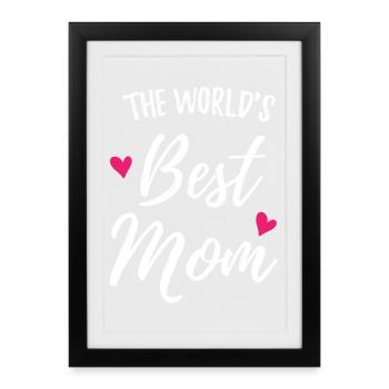 La meilleure maman du monde - Affiche encadrée (27 × 37 cm) - noir - Devant