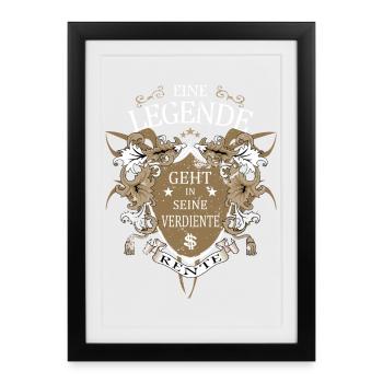A legend retires - Framed poster (27 × 37 cm) - black - Front