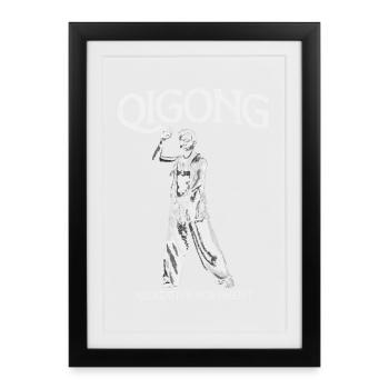 Qigong Meditative Movement - Framed poster (27 × 37 cm) - black - Front
