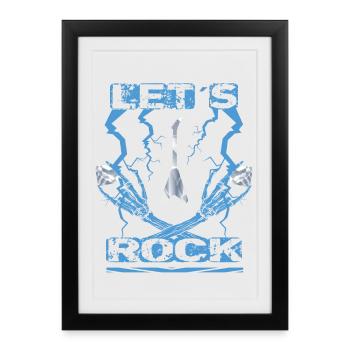 Musiciens de rock - Affiche encadrée (27 × 37 cm) - noir - Devant