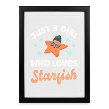 Étoile de mer Étoile de mer - Affiche encadrée (27 × 37 cm) - noir - Devant