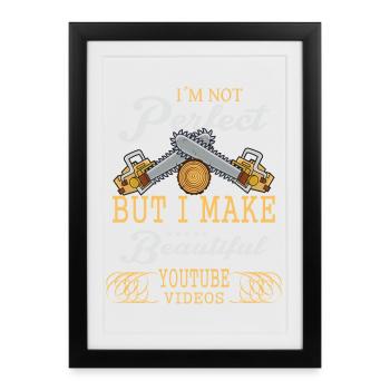 Je ne suis pas parfait, mais - Affiche encadrée (27 × 37 cm) - noir - Devant