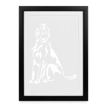 Irish Setter "Black Edition" - Framed poster (27 × 37 cm) - black - Front