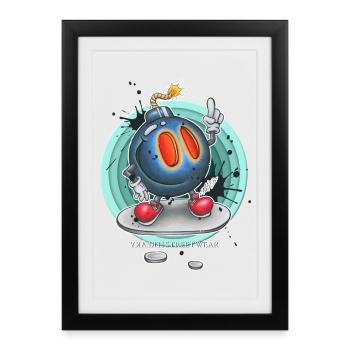 Parfois, il est préférable de faire exploser tout le taureau **** - Affiche encadrée (27 × 37 cm) - noir - Devant