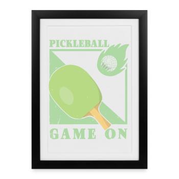 Joueur de pickleball - Affiche encadrée (27 × 37 cm) - noir - Devant