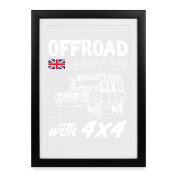 Landy Accro au tout-terrain - Affiche encadrée (27 × 37 cm) - noir - Devant