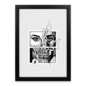 Fin de l’étranger - Affiche encadrée (27 × 37 cm) - noir - Devant