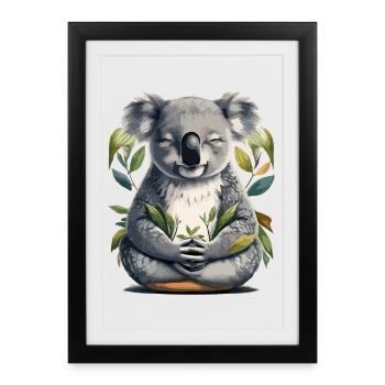 Koala Meditation - Framed poster (27 × 37 cm) - black - Front