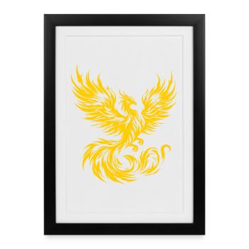 Fire Phoenix - Framed poster (27 × 37 cm) - black - Front