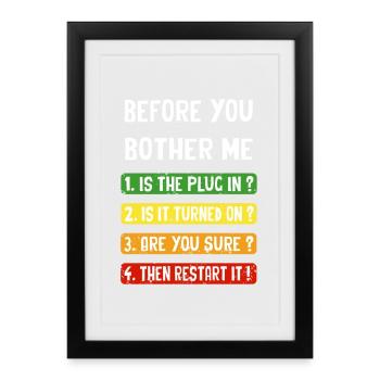 Computer Checklist - Framed poster (27 × 37 cm) - black - Front