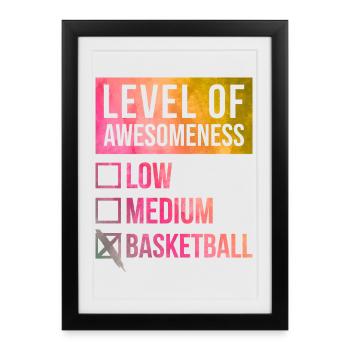 Basketball Basketball Basketball - Affiche encadrée (27 × 37 cm) - noir - Devant