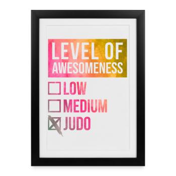 Judo Judo Judo - Framed poster (27 × 37 cm) - black - Front