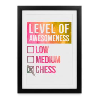 Échecs Échecs Échecs - Affiche encadrée (27 × 37 cm) - noir - Devant