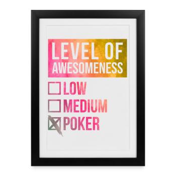 Poker Poker Poker - Affiche encadrée (27 × 37 cm) - noir - Devant