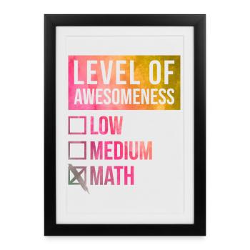 Mathématiques Mathématiques Mathématiques Mathématiques - Affiche encadrée (27 × 37 cm) - noir - Devant