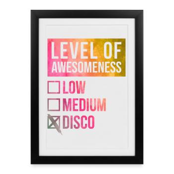 Disco Disco Disco - Affiche encadrée (27 × 37 cm) - noir - Devant