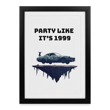Party party - Framed poster (27 × 37 cm) - black - Front