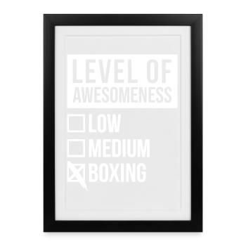 Boxe Boxe Boxe - Affiche encadrée (27 × 37 cm) - noir - Devant