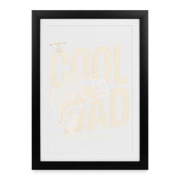 Cool Dad Fishing - Framed poster (27 × 37 cm) - black - Front