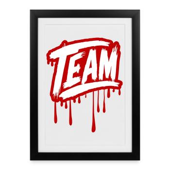 Team Graffiti - Framed poster (27 × 37 cm) - black - Front