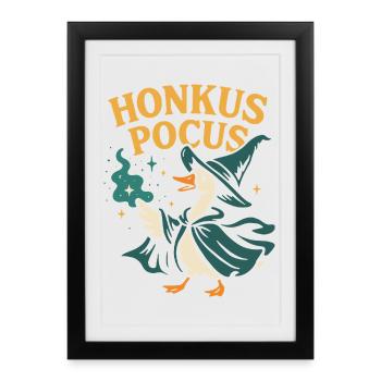 Honkus Pocus Witch Goose Shirt – Funny Halloween - Framed poster (27 × 37 cm) - black - Front