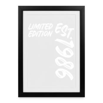 Limited Edition Est. 1986 - Gerahmtes Poster (27 × 37 cm) - Schwarz - Vorne