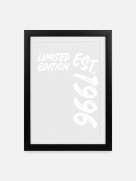 Limited Edition Est. 1996 - Gerahmtes Poster (27 × 37 cm) - Schwarz