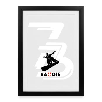 73 Savoie - Affiche encadrée (27 × 37 cm) - noir - Devant