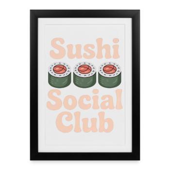 sushi - Affiche encadrée (27 × 37 cm) - noir - Devant