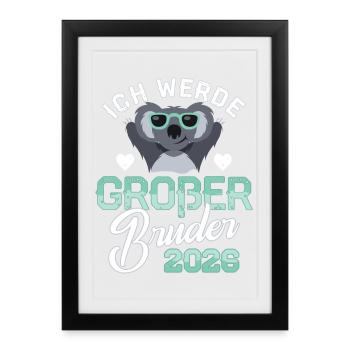 I'm going to be Big Brother 2026 Pregnancy Baby - Framed poster (27 × 37 cm) - black - Front