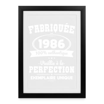 Made in 1986 – Aged to perfection - Framed poster (27 × 37 cm) - black - Front