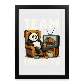 Team Trash TV - Affiche encadrée (27 × 37 cm) - noir - Devant